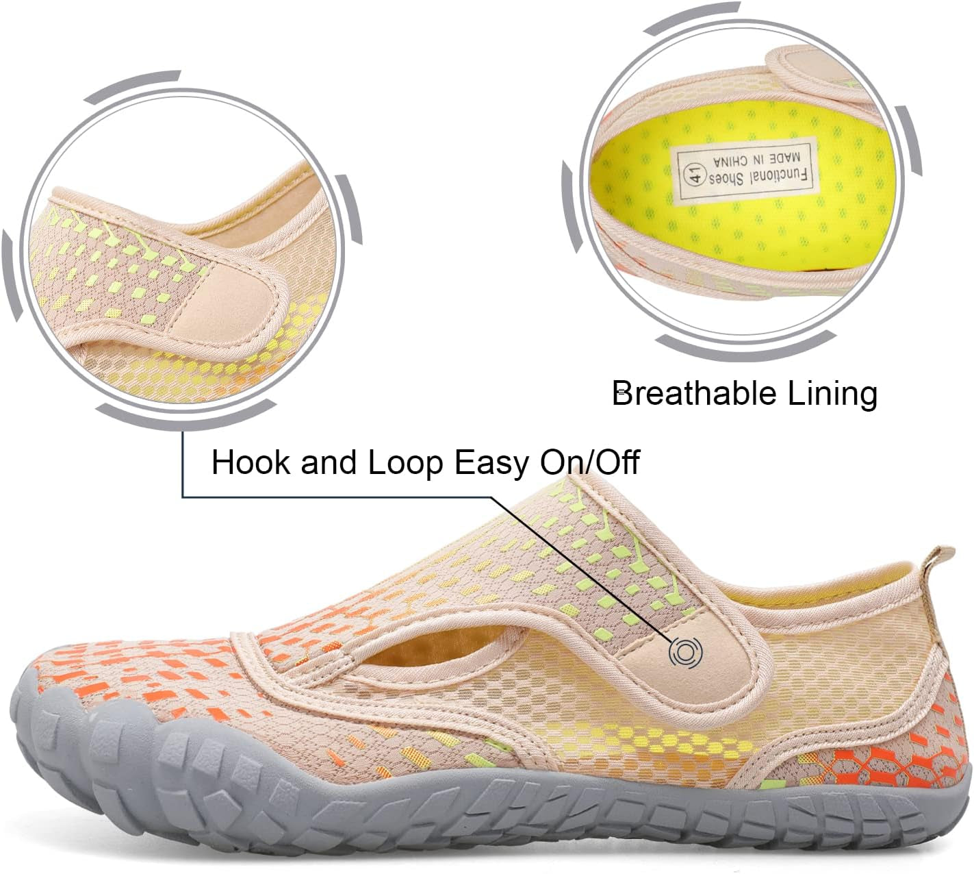 Swim Water Shoes for Women Men Quick Dry Barefoot Aqua Sneakers Shoe for Beach Hiking Diving Boating River Outdoor Water Sports