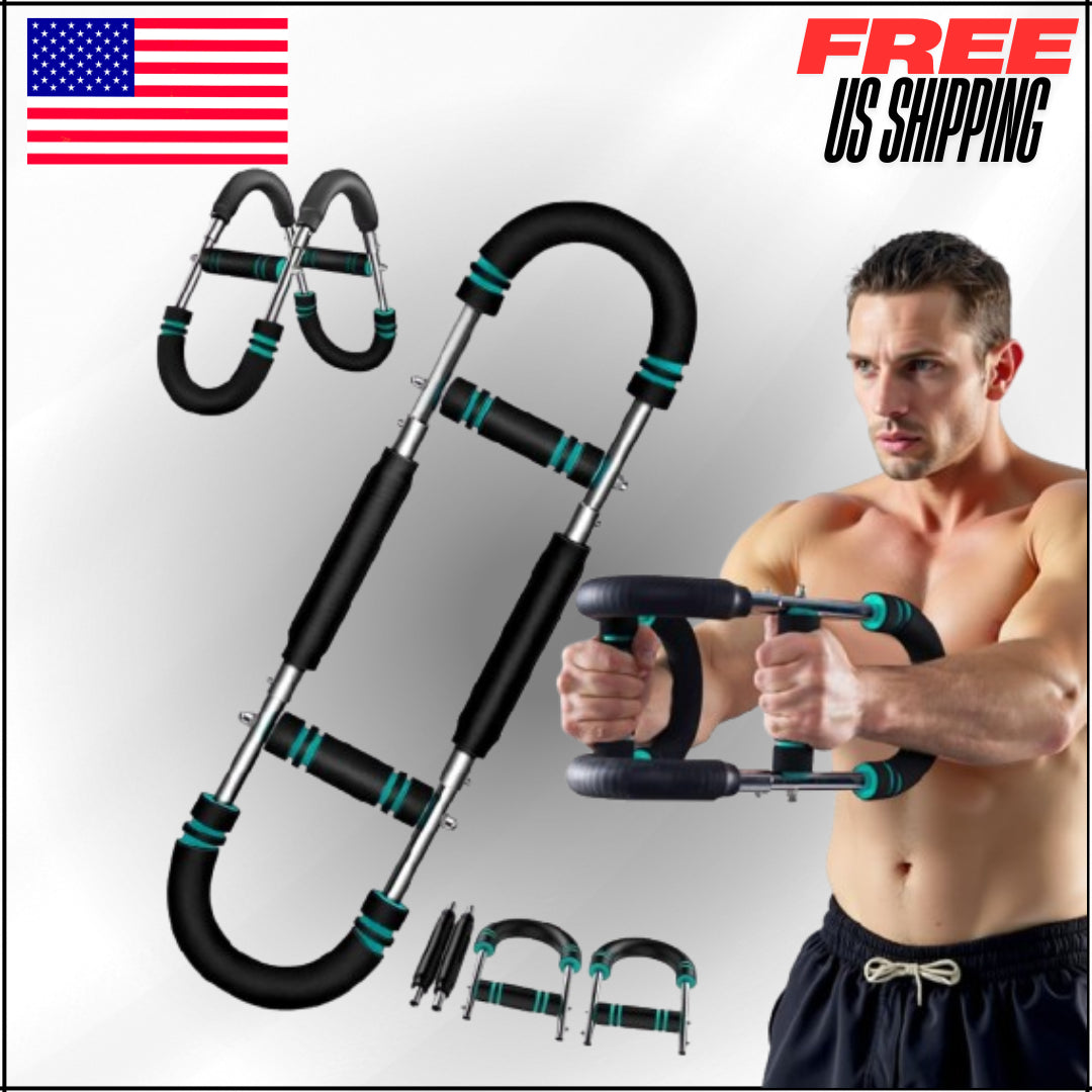 Adjustable Power Twister Bar Arm Chest Shoulder Trainer Workout Equipment Fitnes