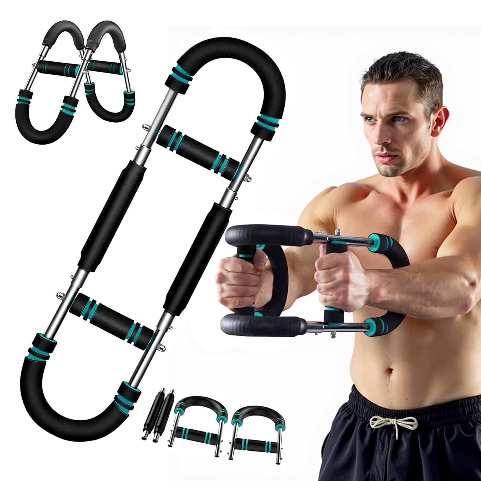 Adjustable Power Twister Bar Arm Chest Shoulder Trainer Workout Equipment Fitnes
